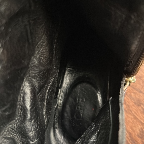 J. Crew black leather tall boots with zipper, size 6.5 - Picture 10 of 13